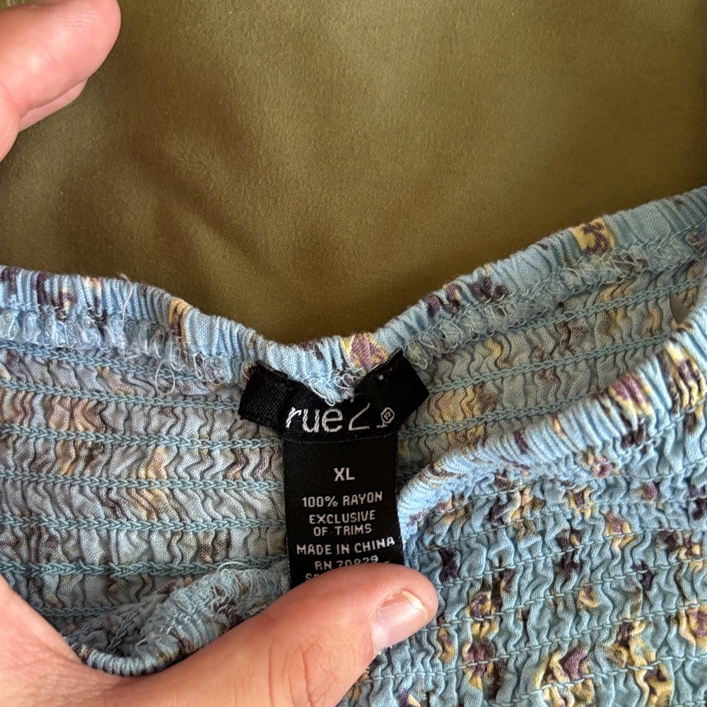 Floral Blue Kids Dress - Picture 2 of 3